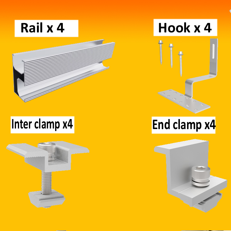 Aisolar Tile Roof Solar Panel Mounting System